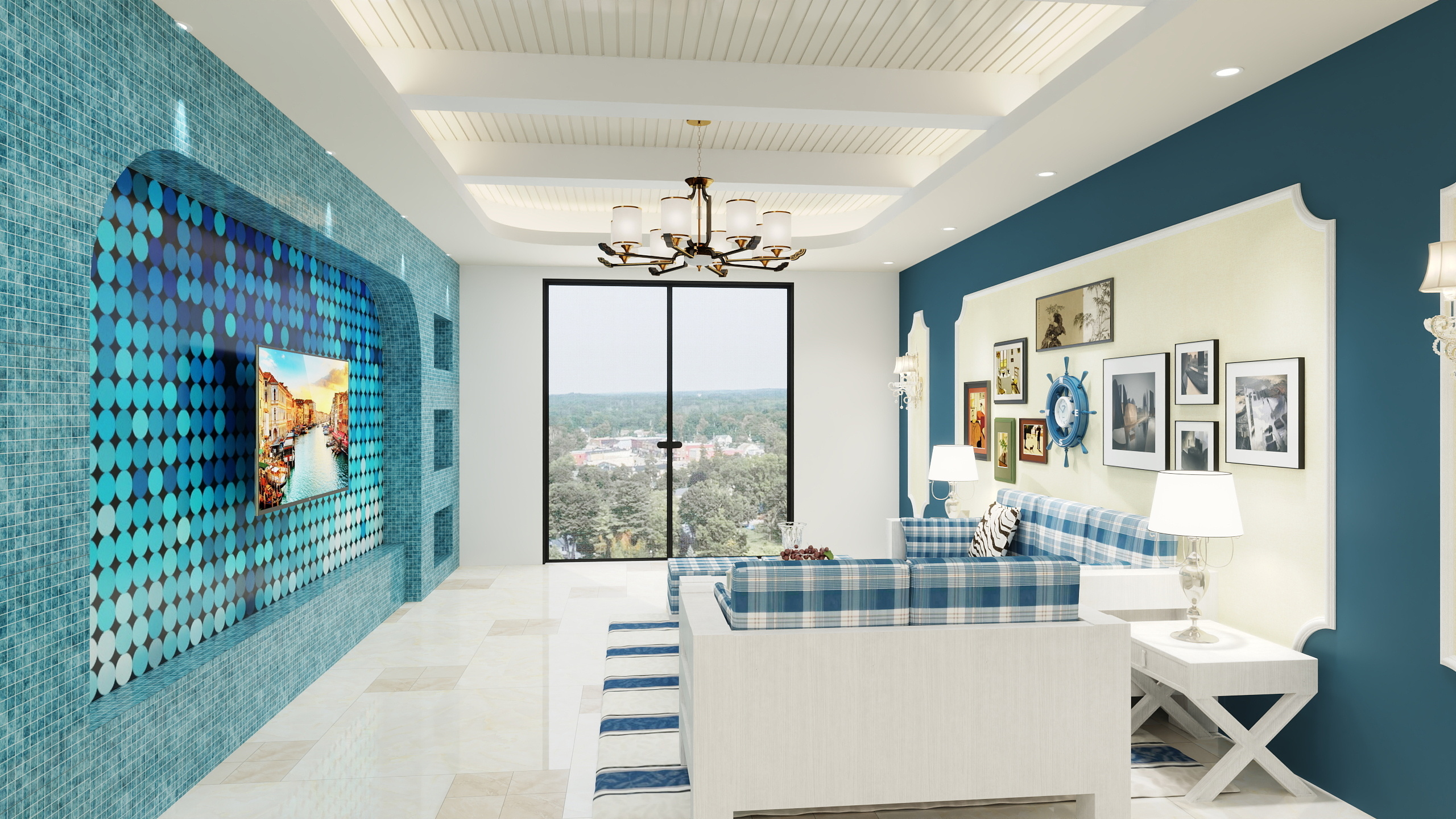 好几天-86㎡1室装修效果图