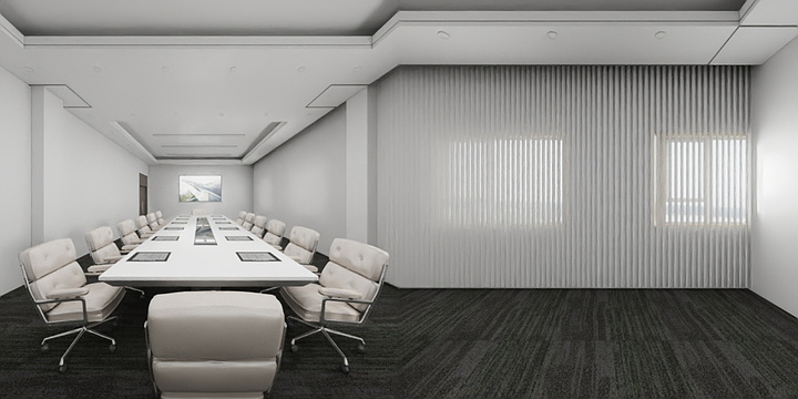 AAA薄荷空间设计-宜阳办公楼-2层效果图-装修设计方案