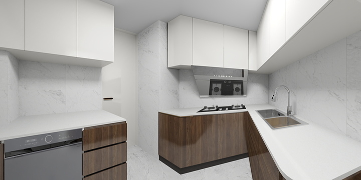 酋长al88-西厨及中厨及洗碗机CAD模型-装修设计方案