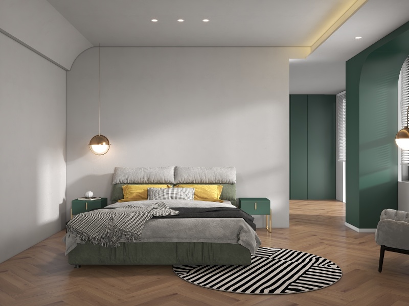 Modern Vintage Bedroom with Neutral Tones
