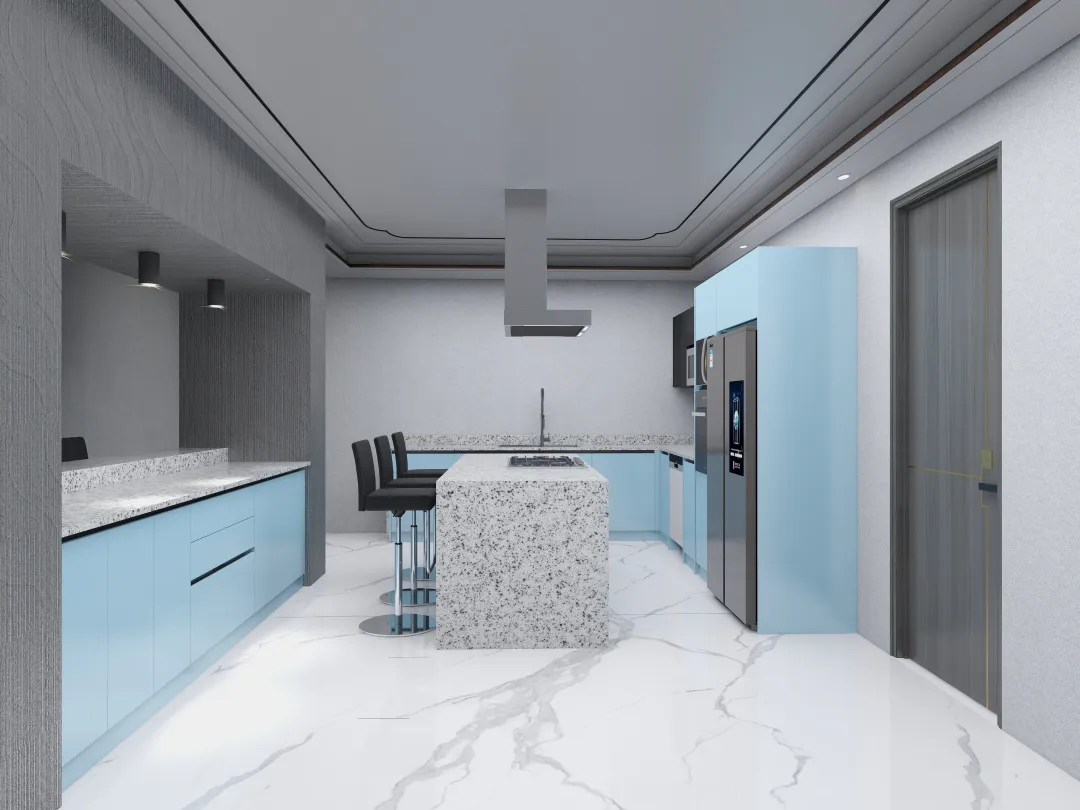 Anwar Shaikh的装修设计方案:I designed a kitchen yesterday to my client.