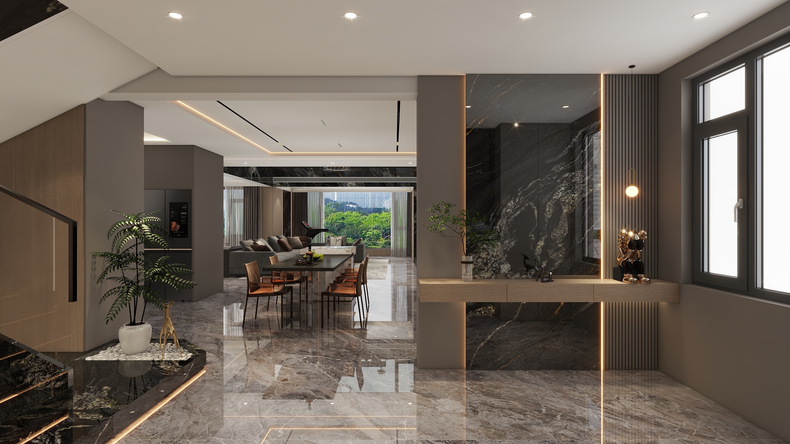 宋芹吟-三层别墅意式轻奢风格 -装修设计方案