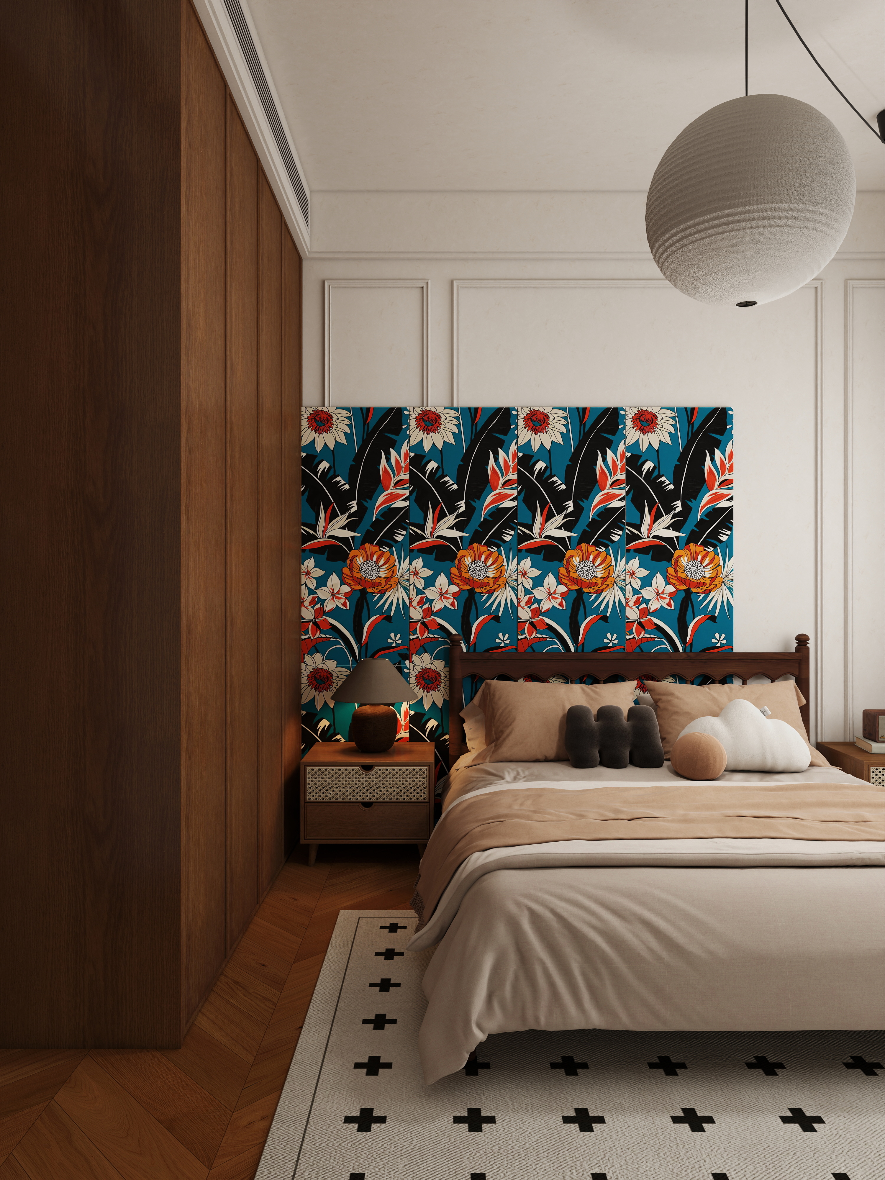 孙有权-『社君』156平丨中古侘寂风三居  装修效果图