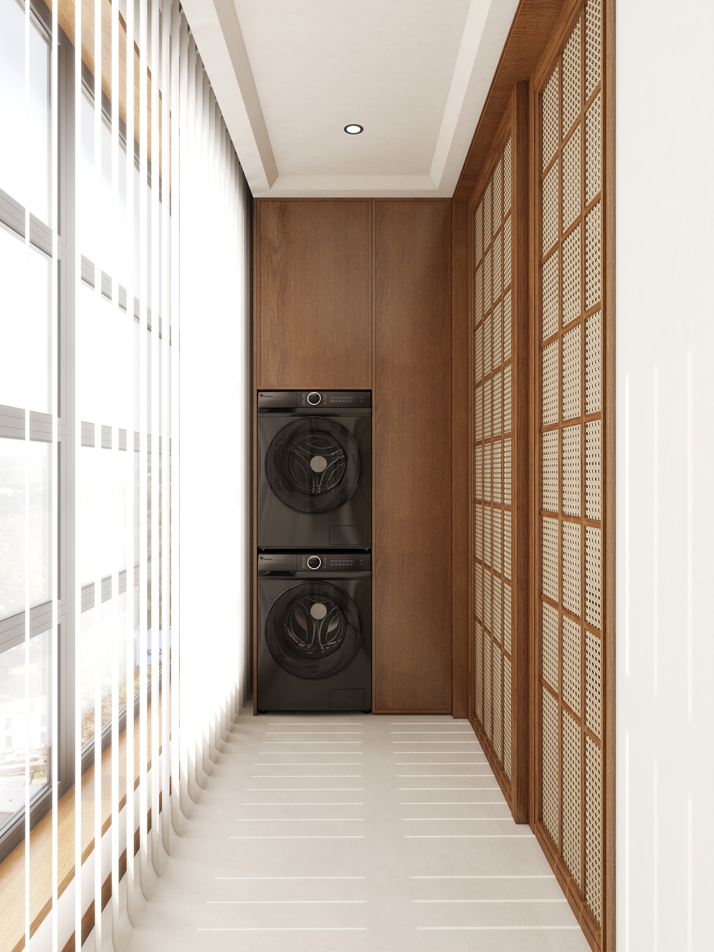 孙有权-『社君』156平丨中古侘寂风三居  装修效果图