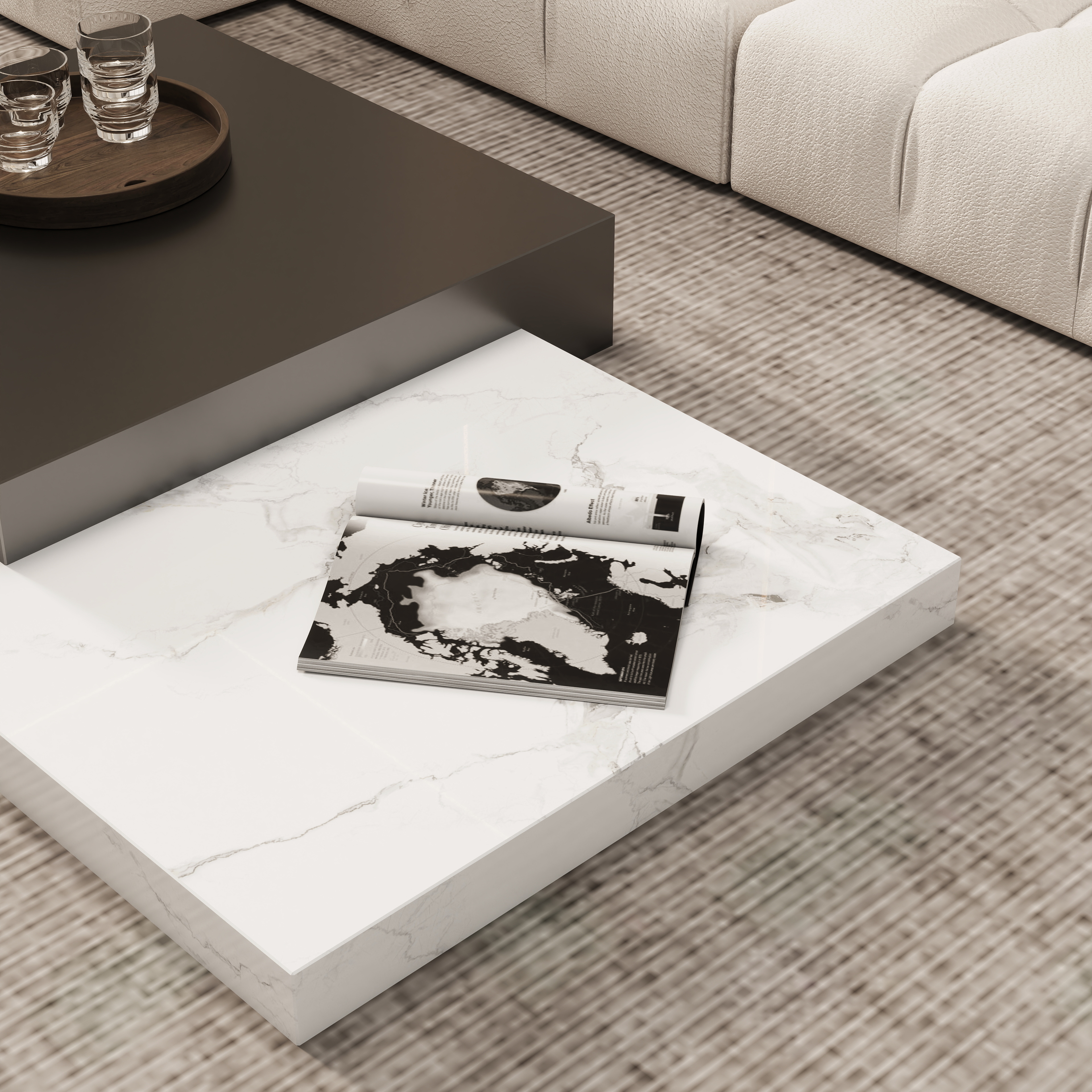 壹诺设计工作室-112㎡2室-现代简约 装修效果图