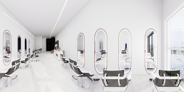 创新装饰赵立刚-何先生理发店-装修设计方案