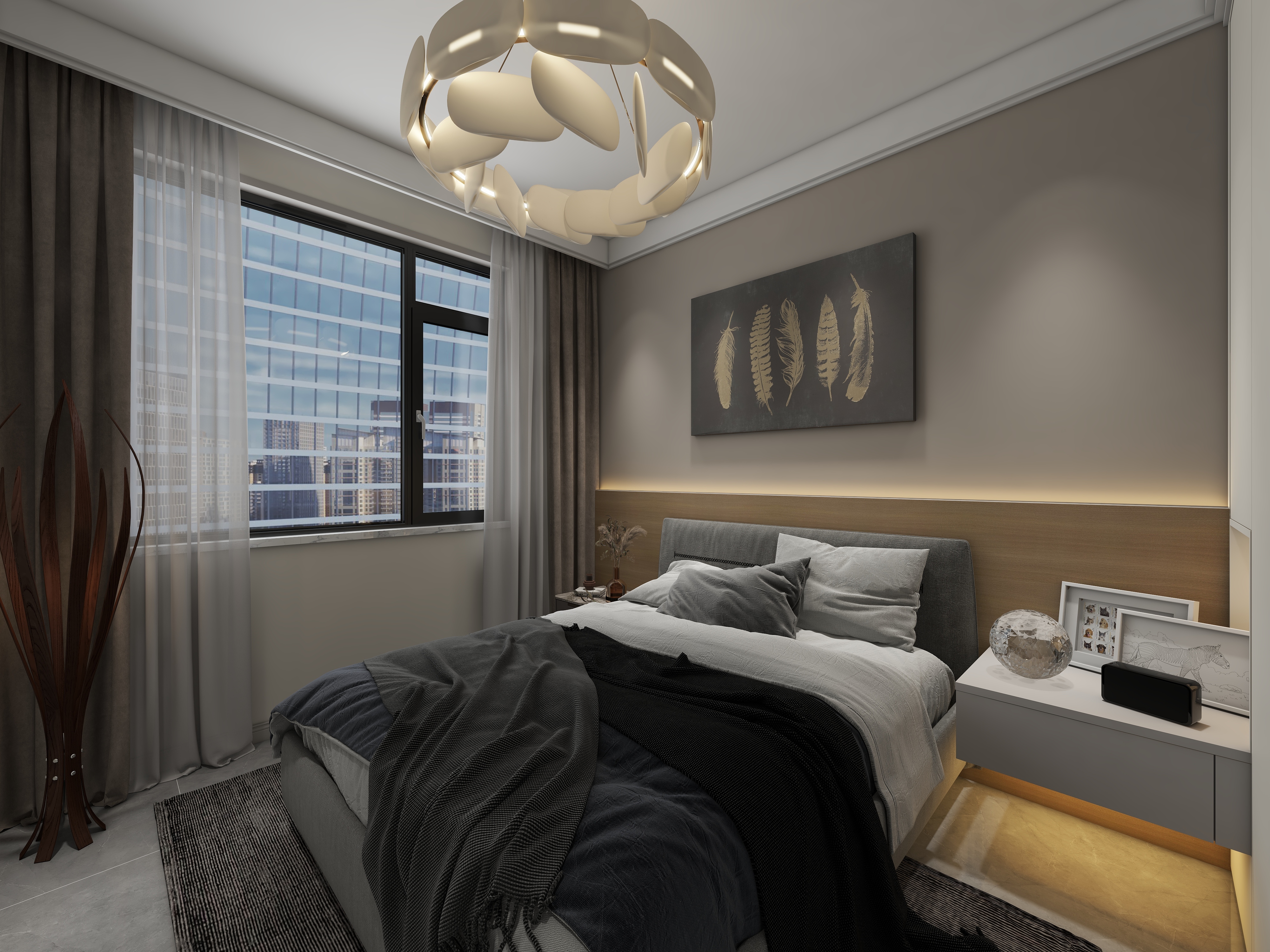 环宇0315-空间设计92㎡2室装修效果图