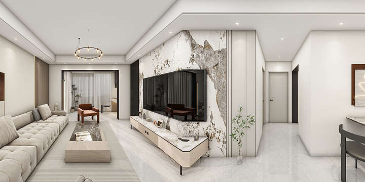 一熹设计-现代简约效果图3.0-装修设计方案