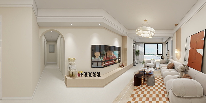 凡思设计-后现代-嘉信悦府92样板房-凡思设计-装修设计方案