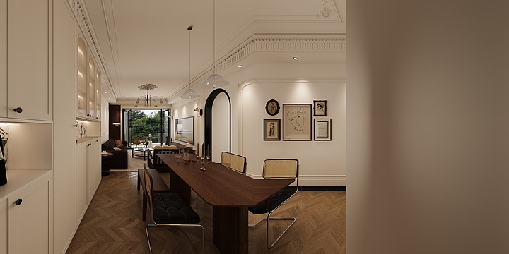 李李不吃鱼-南山映-105-法式复古-装修设计方案