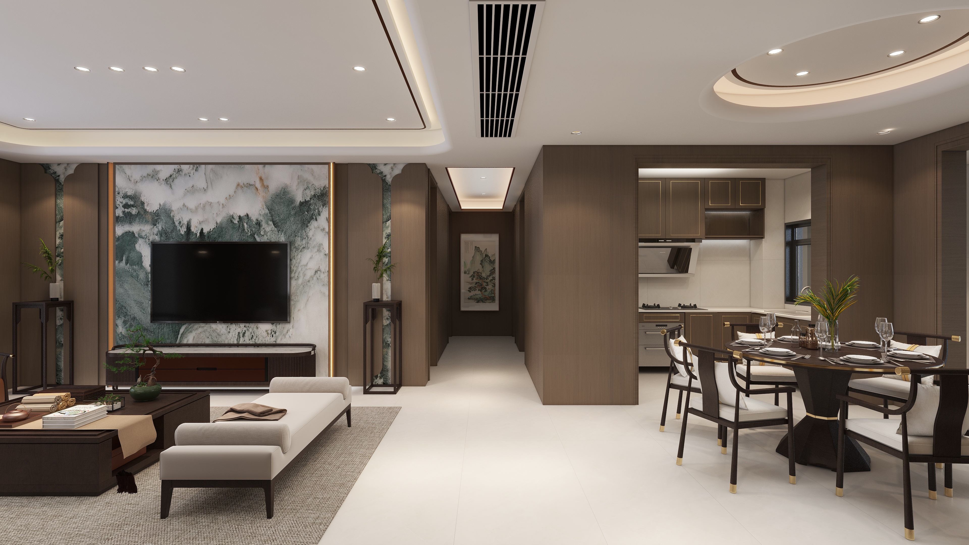 望湖湖-201㎡3室装修效果图