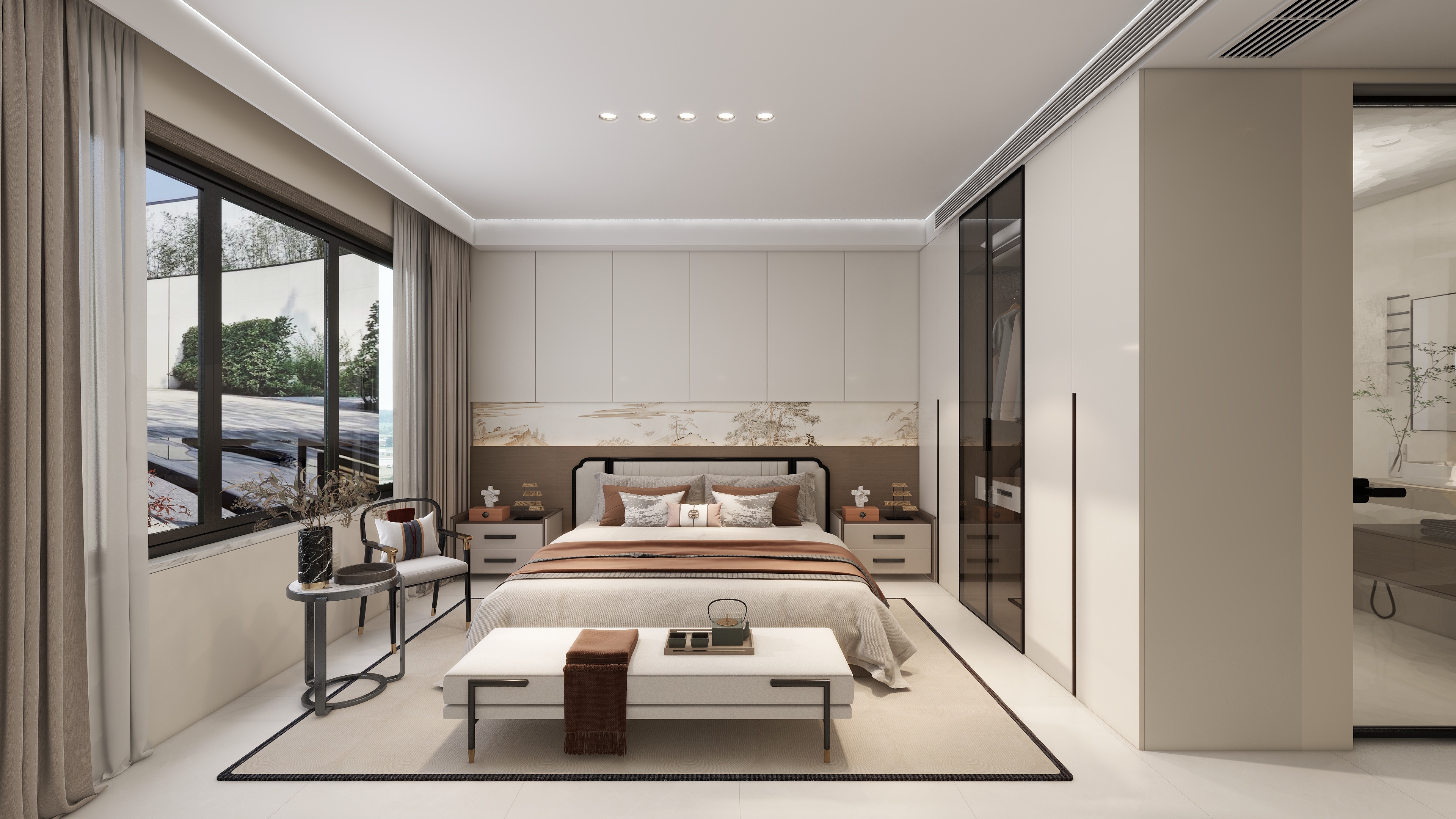 望湖湖-201㎡3室装修效果图