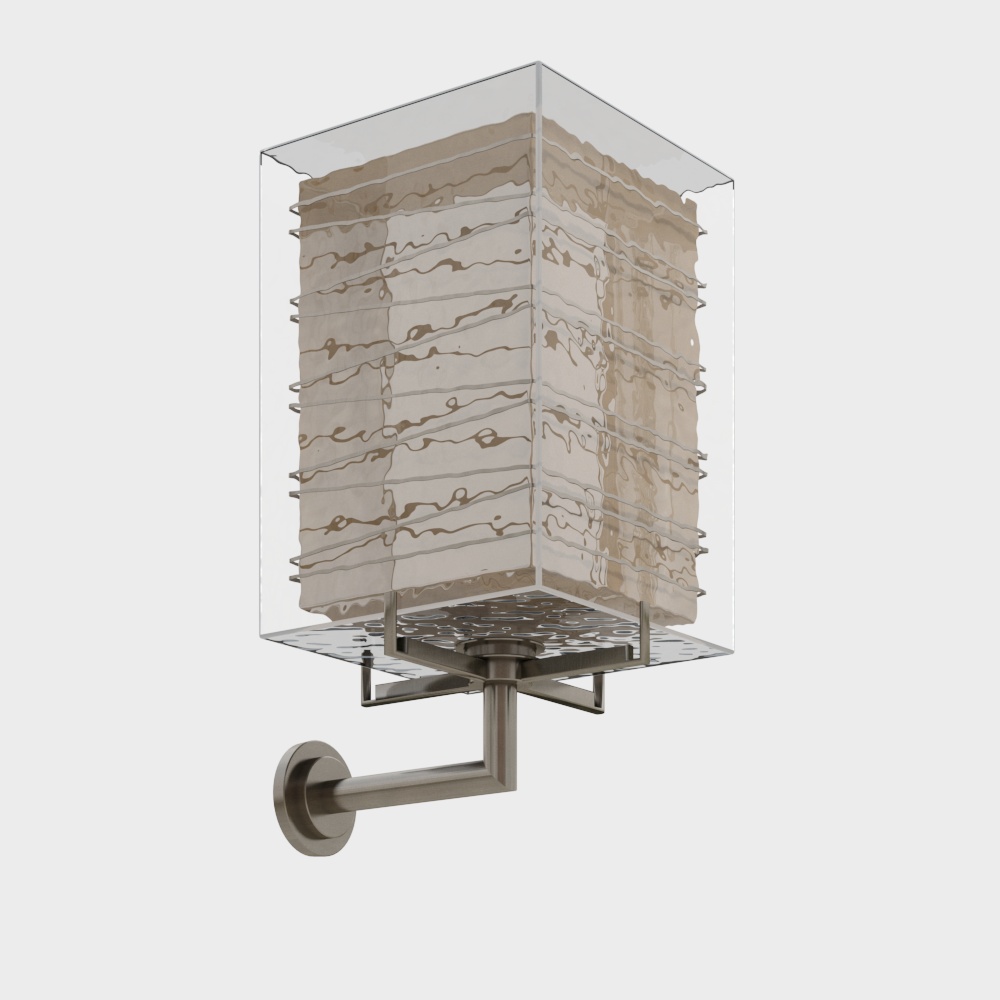 新中式褐色壁灯3D模型