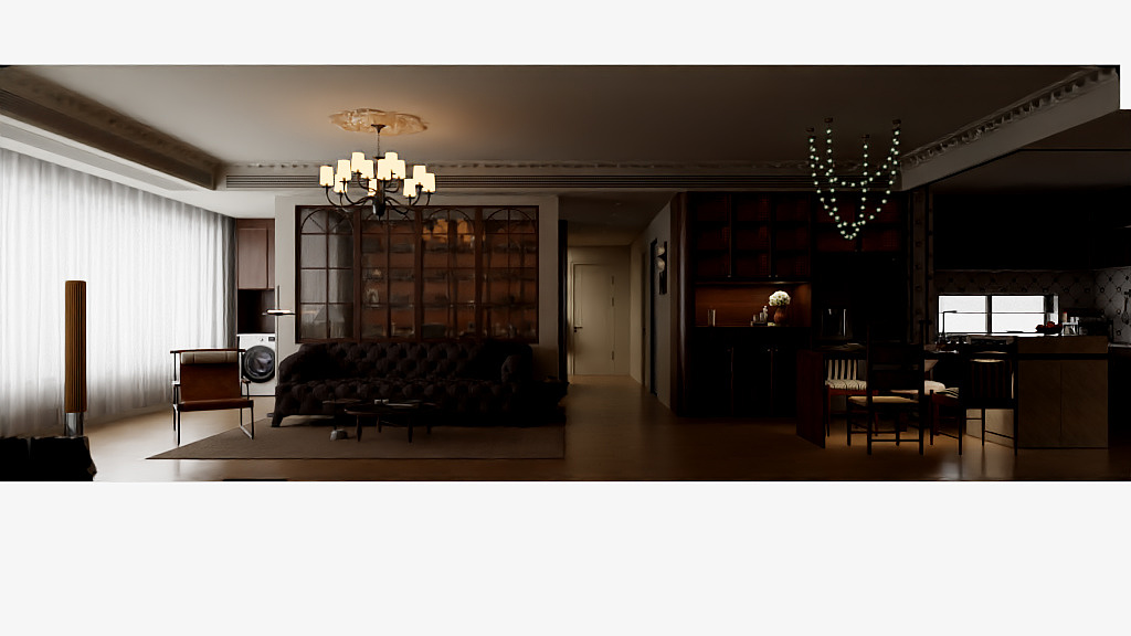 楠木工作室-中海·汇德里127㎡3室装修效果图