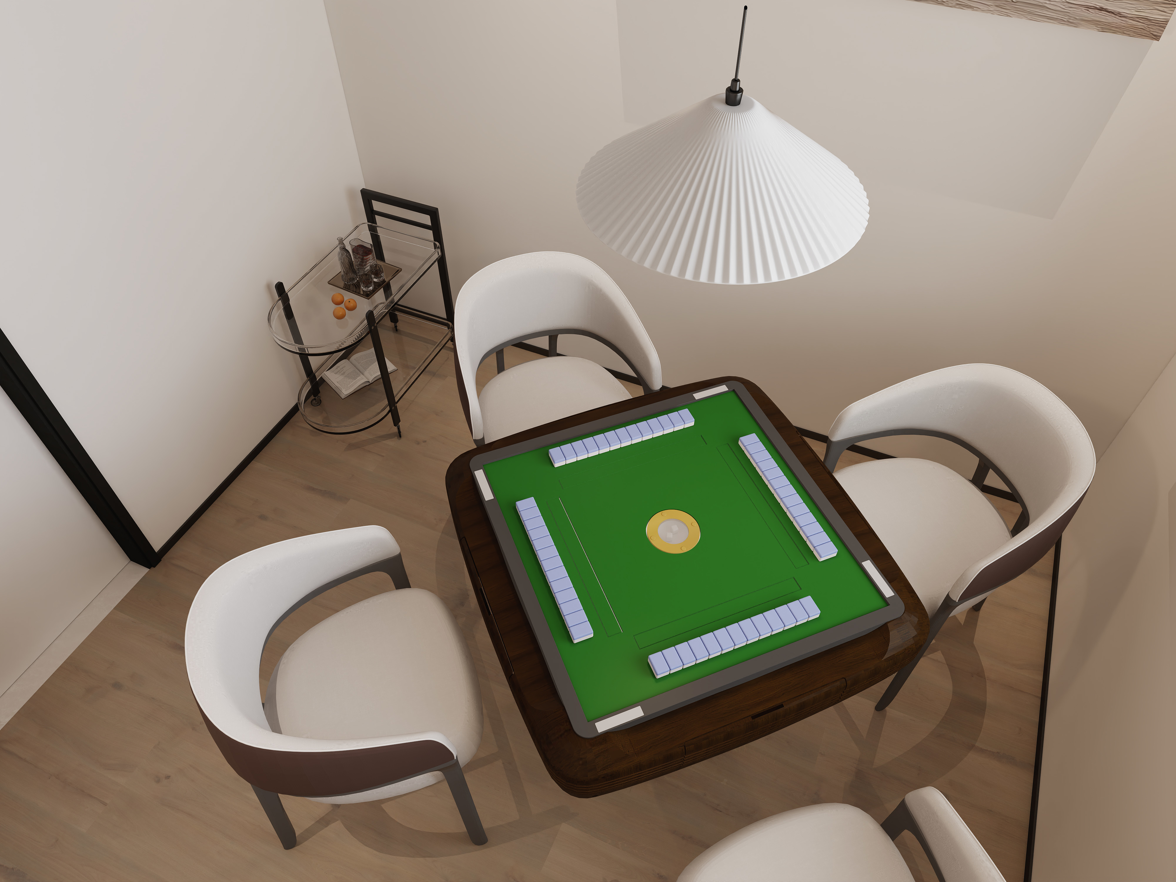 王飞丨星尘设计-现代黑白简约122㎡4室装修效果图