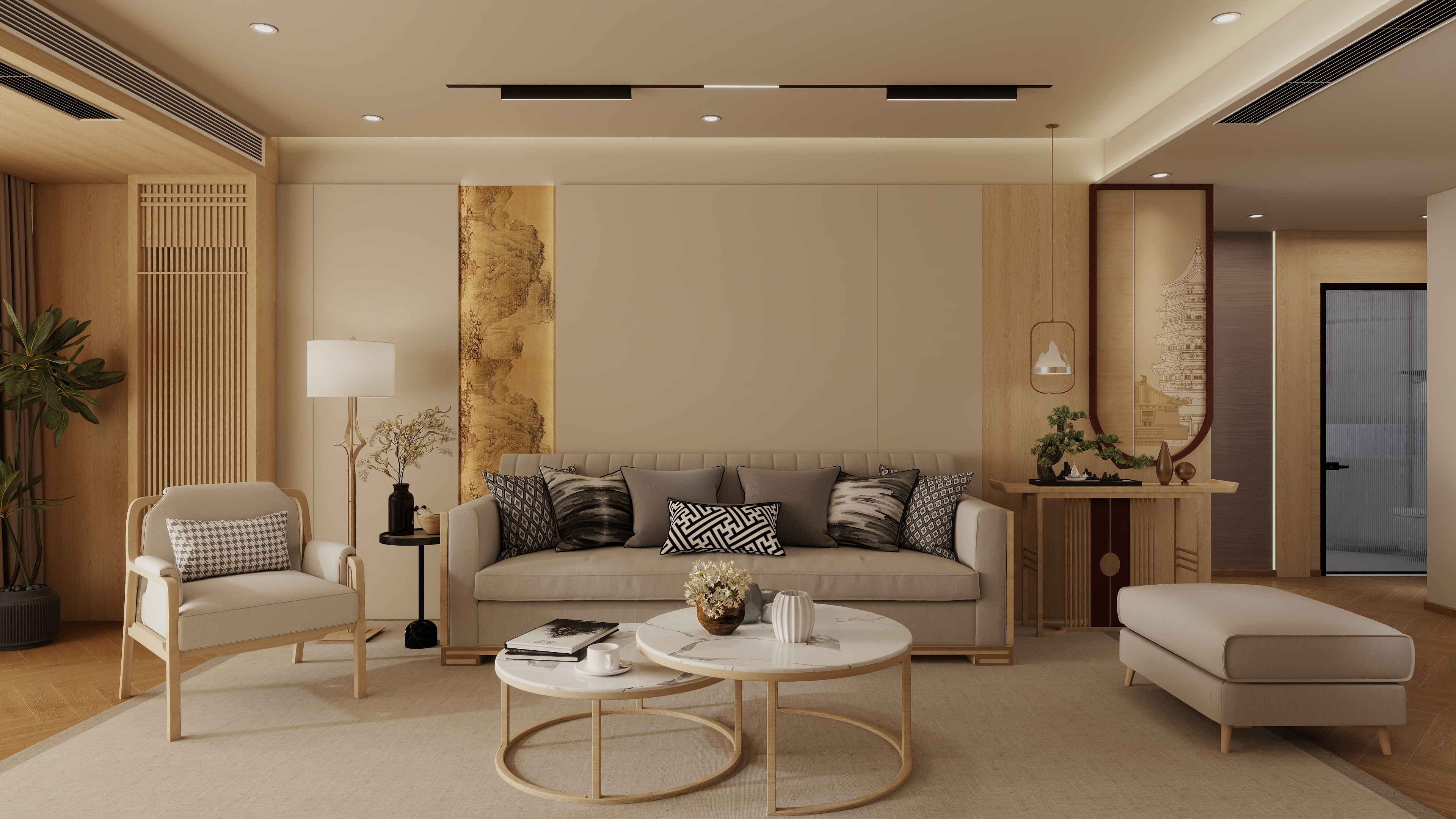 郑谋仁I向前设计-126m²宋氏新中式-装修设计方案