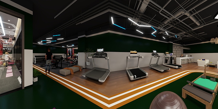 咚皓空间设计机构-健身房-装修设计方案