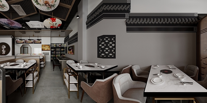 卡诺亚设计师郑山-半成品饭店-装修设计方案