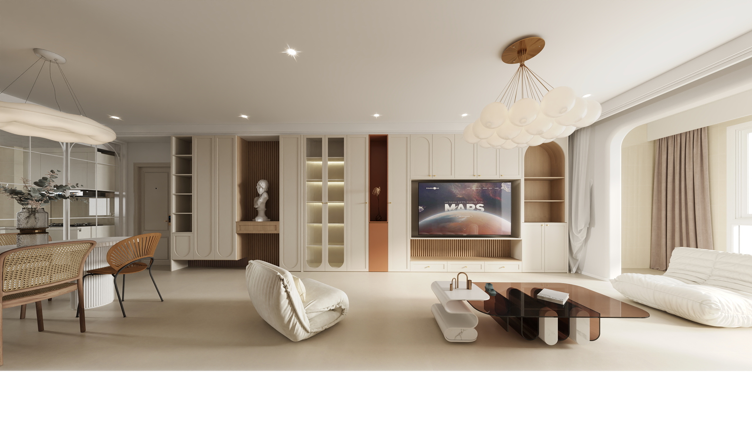 室内设计师飘然-锦绣楚城5栋1单元141奶油风-装修设计方案