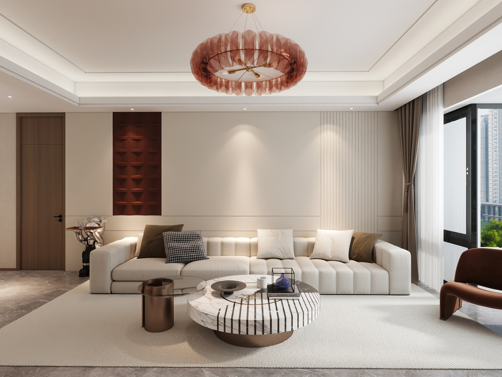 木子r空间设计-简法式141㎡3室-装修设计方案