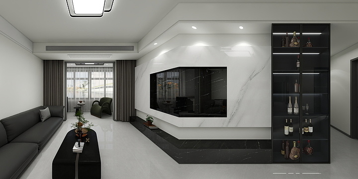 何少杰-103㎡3室-装修设计方案