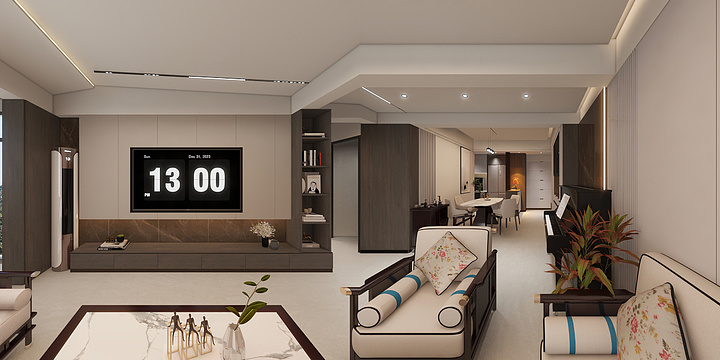 简十二-铜江新苑周老师简中-装修设计方案