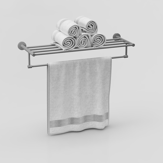 White Bathroom Towel Rack for Organizing Spaces