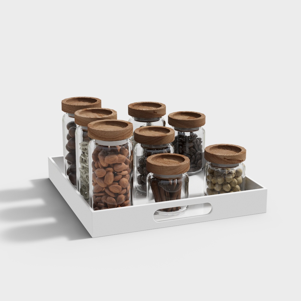 零食玻璃罐3D模型