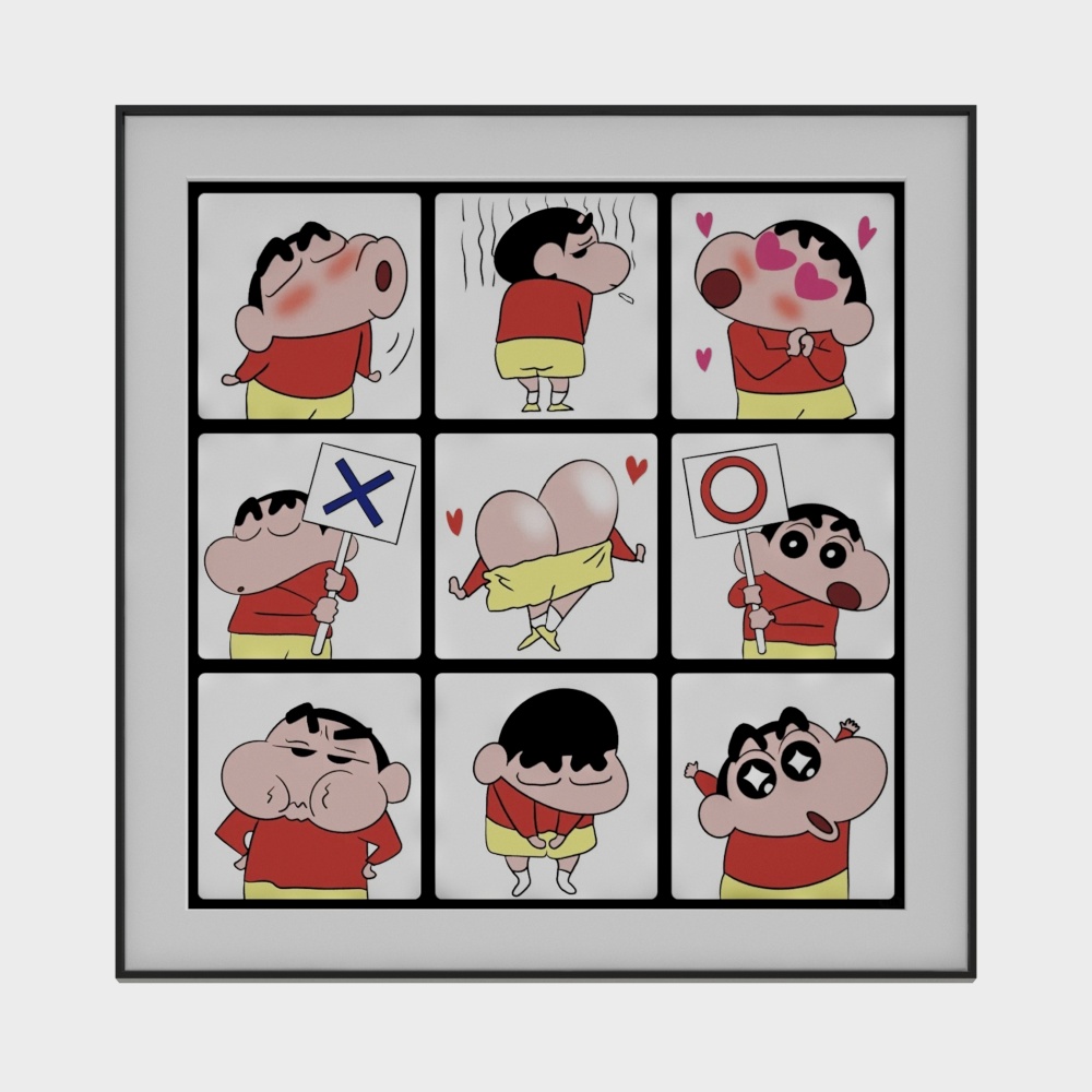 现代蜡笔小新装饰画