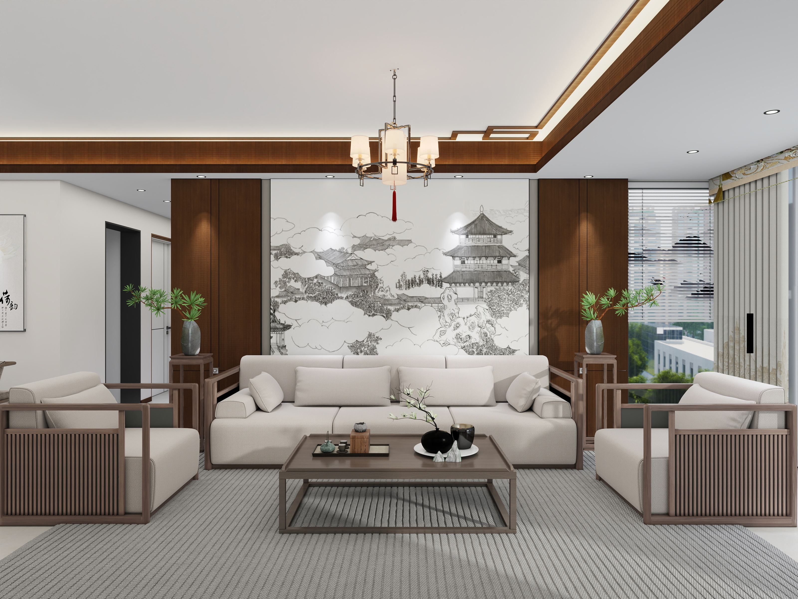 创舍设计-中式|115M²|四室-装修设计方案