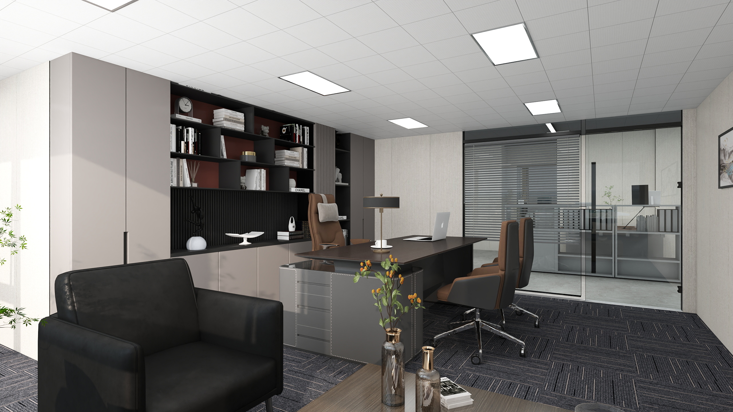 运城裴少-绿苑写字楼裙房三层西侧-装修设计方案