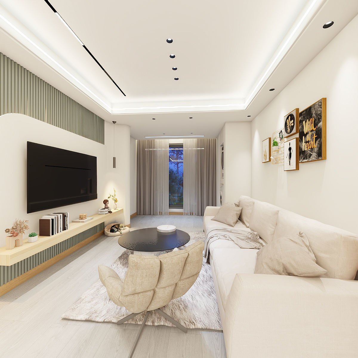 陈小花ly-海德公园81㎡3室装修效果图