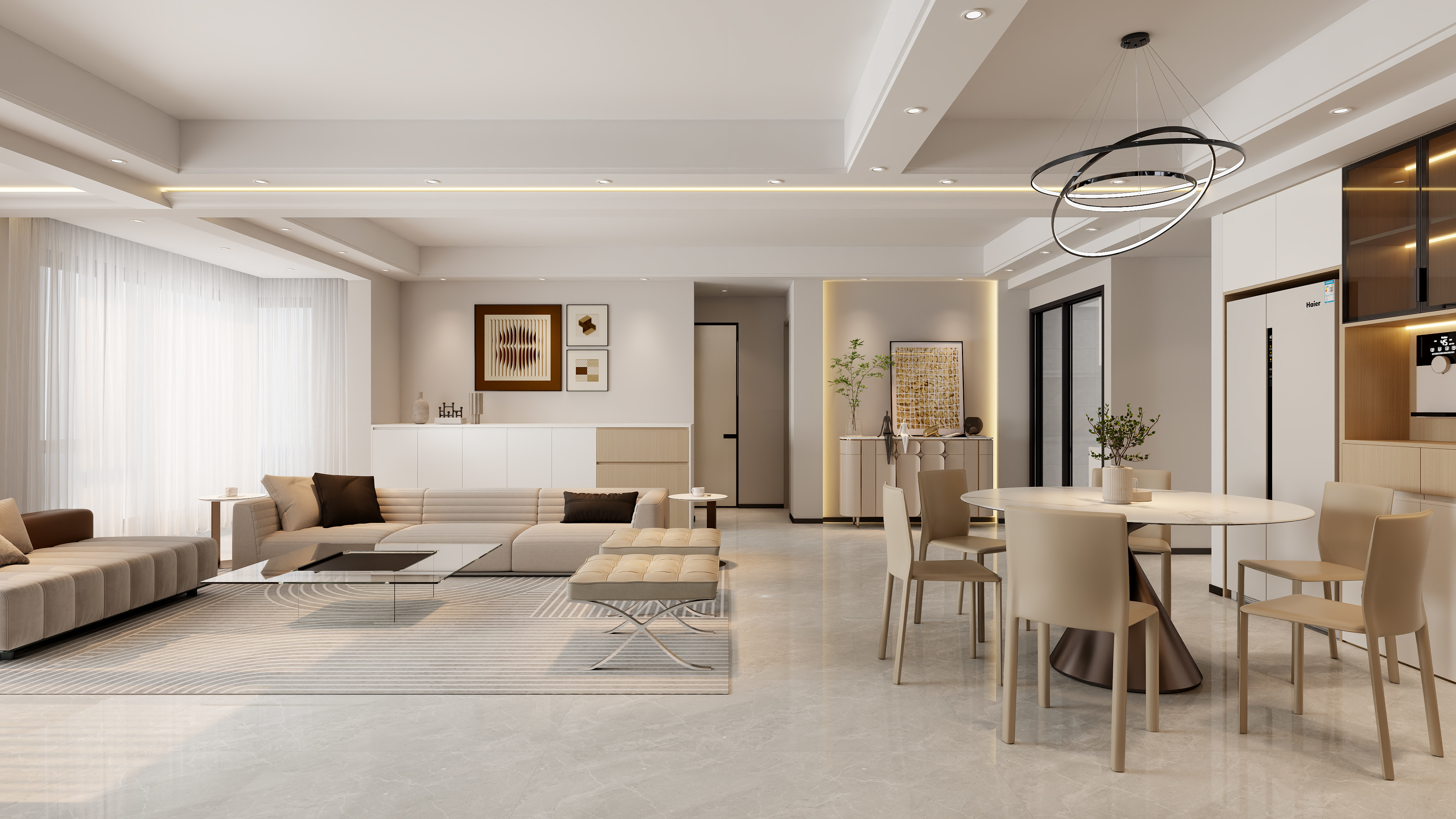 王玻-《惬意生活》133㎡4室-装修设计方案