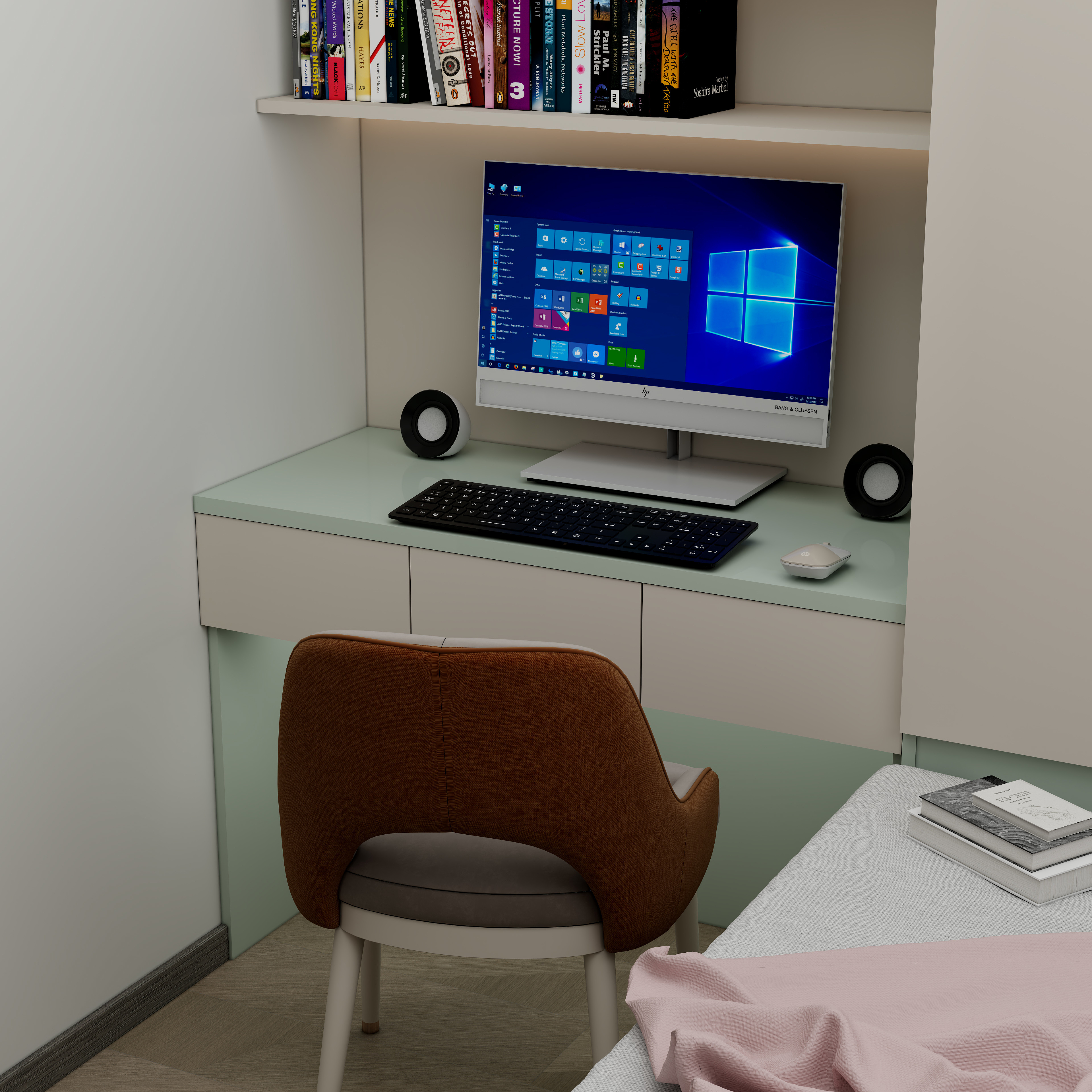 壹诺设计工作室-83㎡3室-现代简约装修效果图