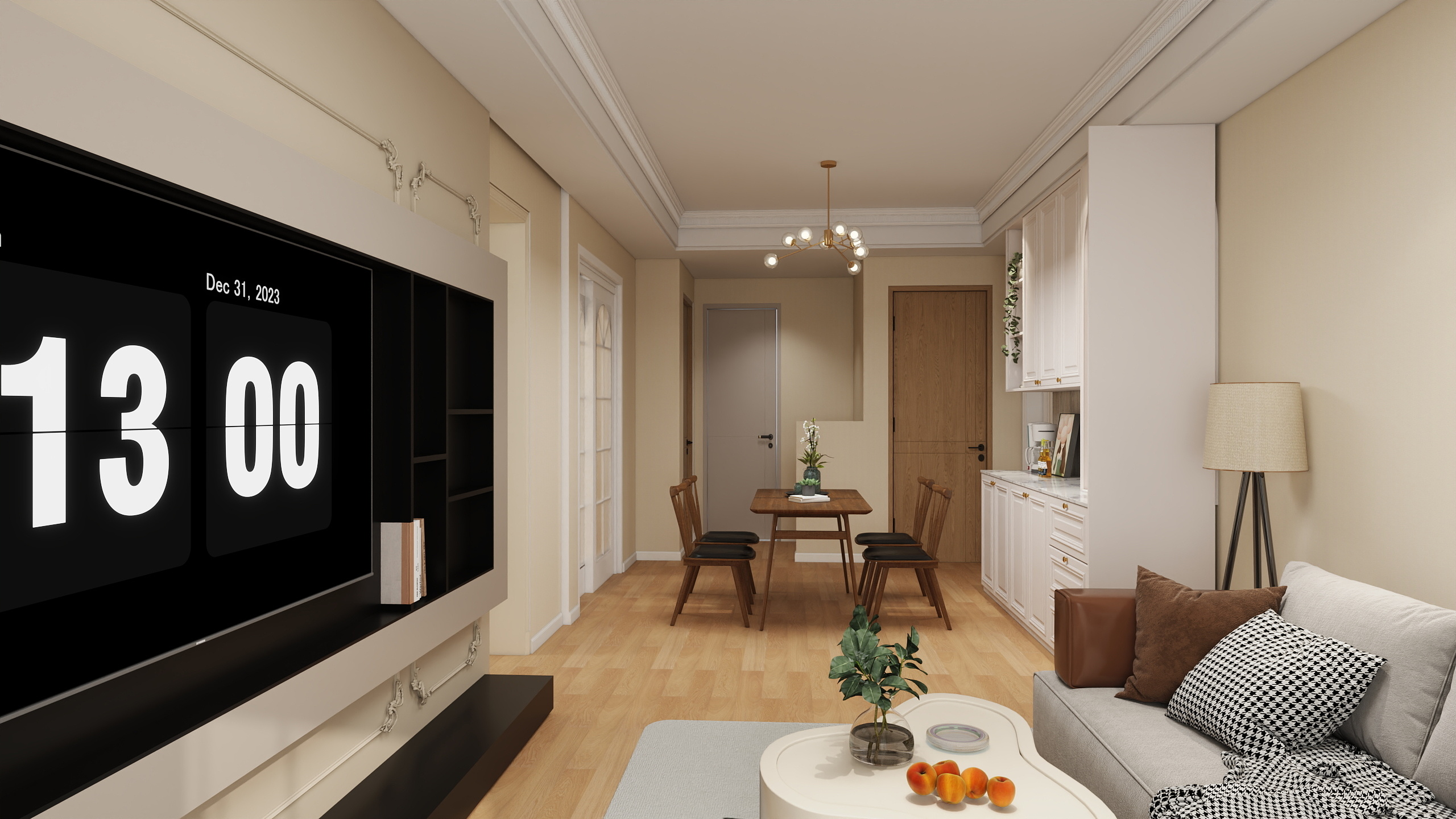 设计师-小赵.-正弘铂悦96㎡3室装修效果图