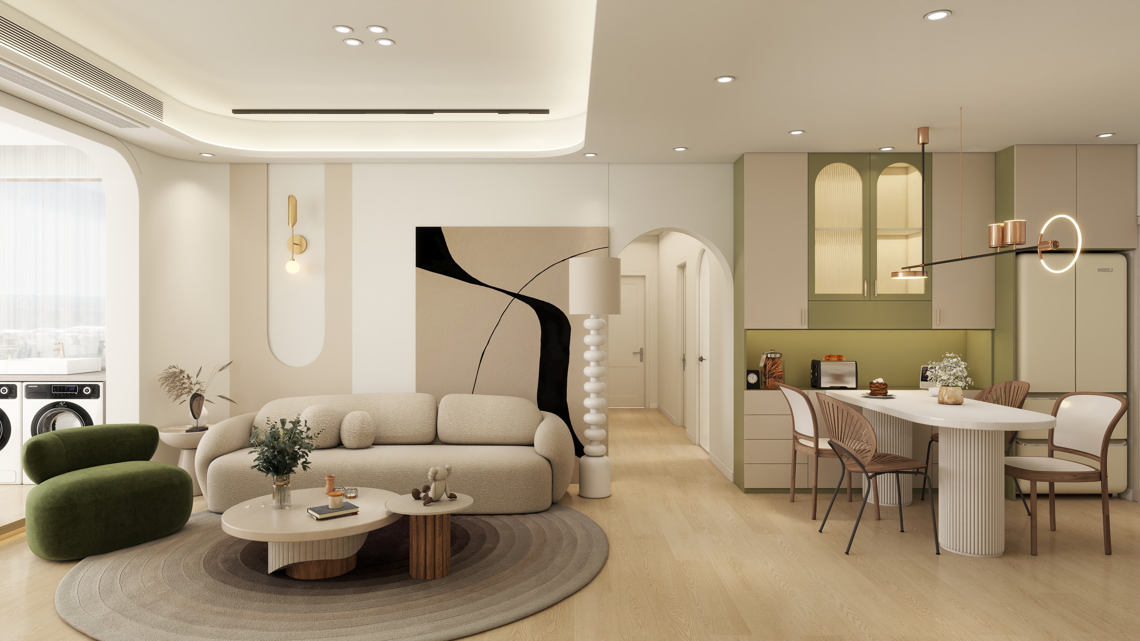 郑谋仁I向前设计-86㎡奶油风-装修设计方案