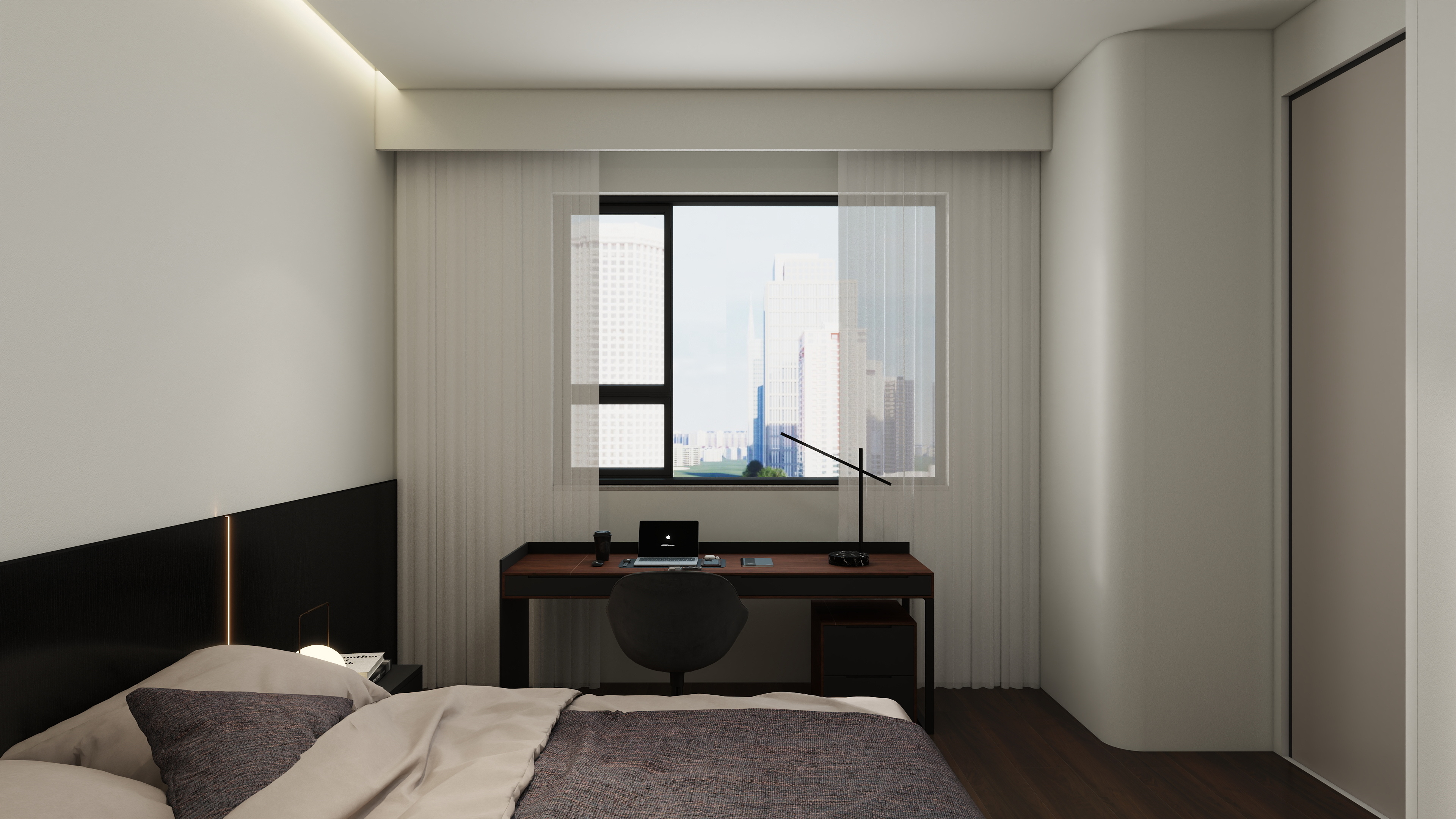 远烟非曲-华发外滩荟(极简)-装修设计方案