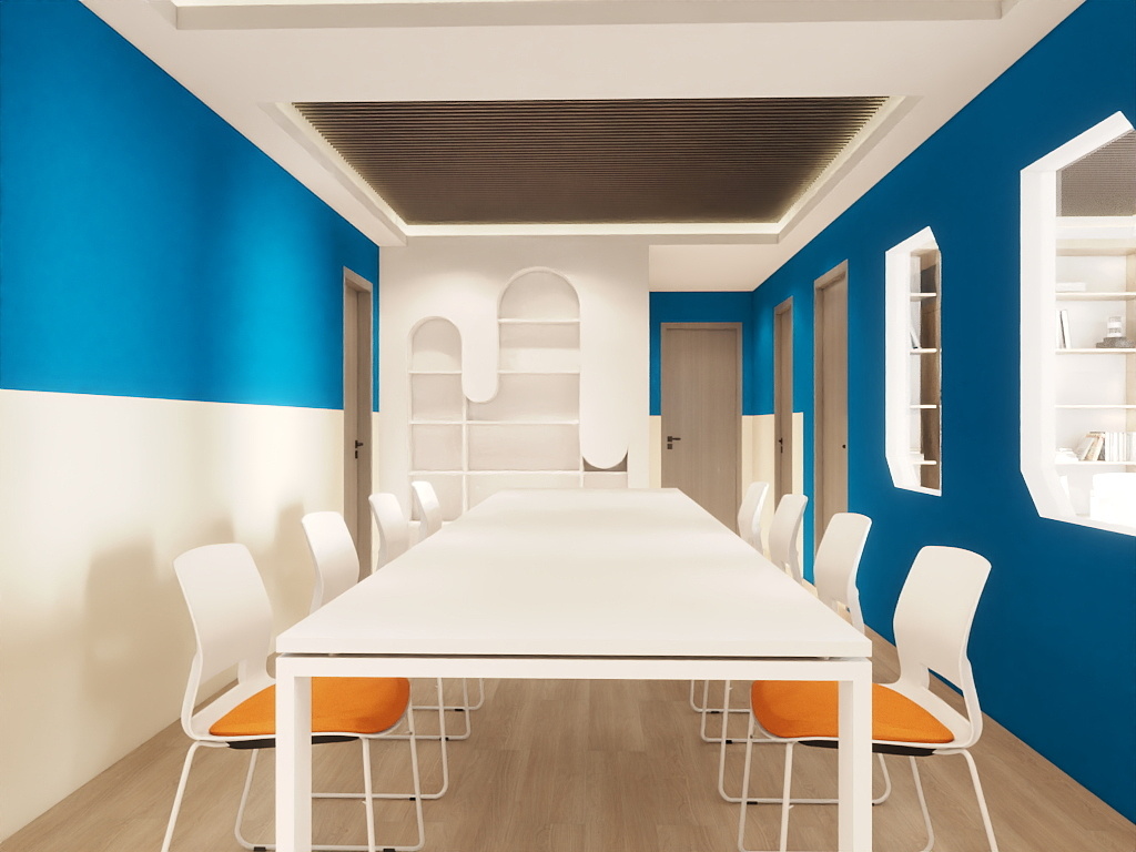 个人设计师阿言-萧坊悦府培训室-装修设计方案