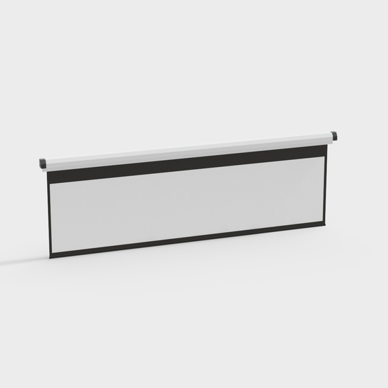 Projection Screen 3D Model in Black