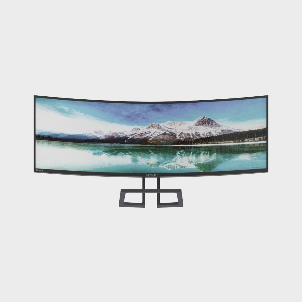 曲面显示屏3D模型