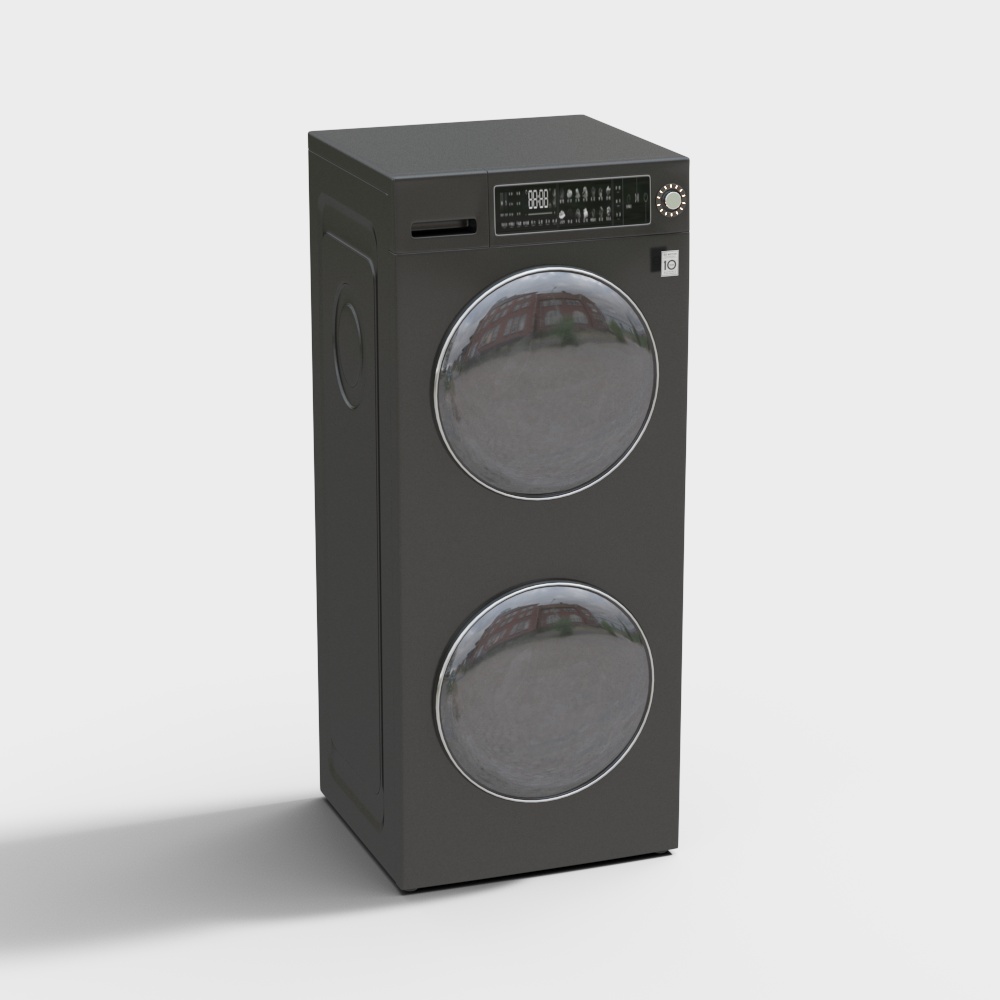 洗烘套装洗衣机3D模型
