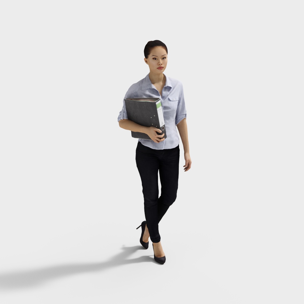 拿文件夹的女性