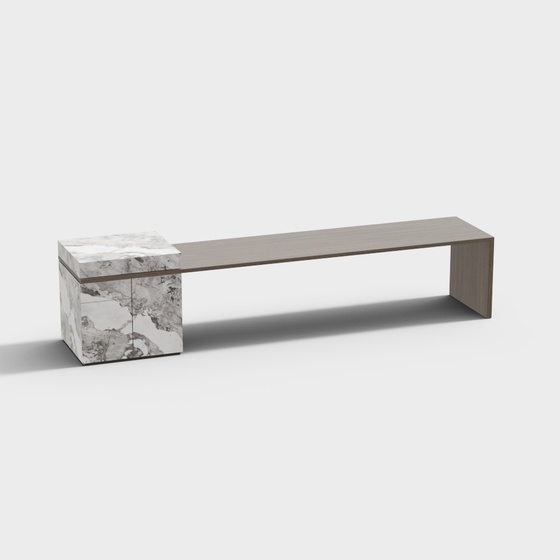 Green Bar Counter 3D Model for Contemporary Spaces