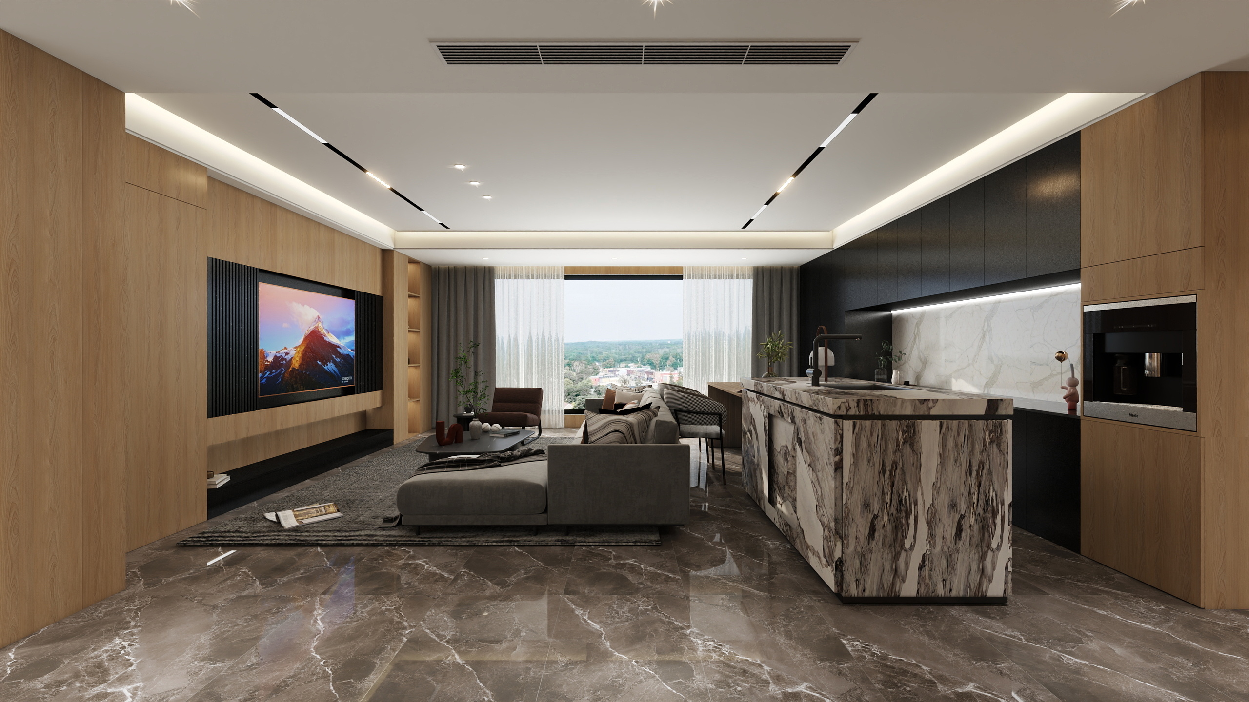 归境设计-《交错》147㎡现代风格三室-装修设计方案