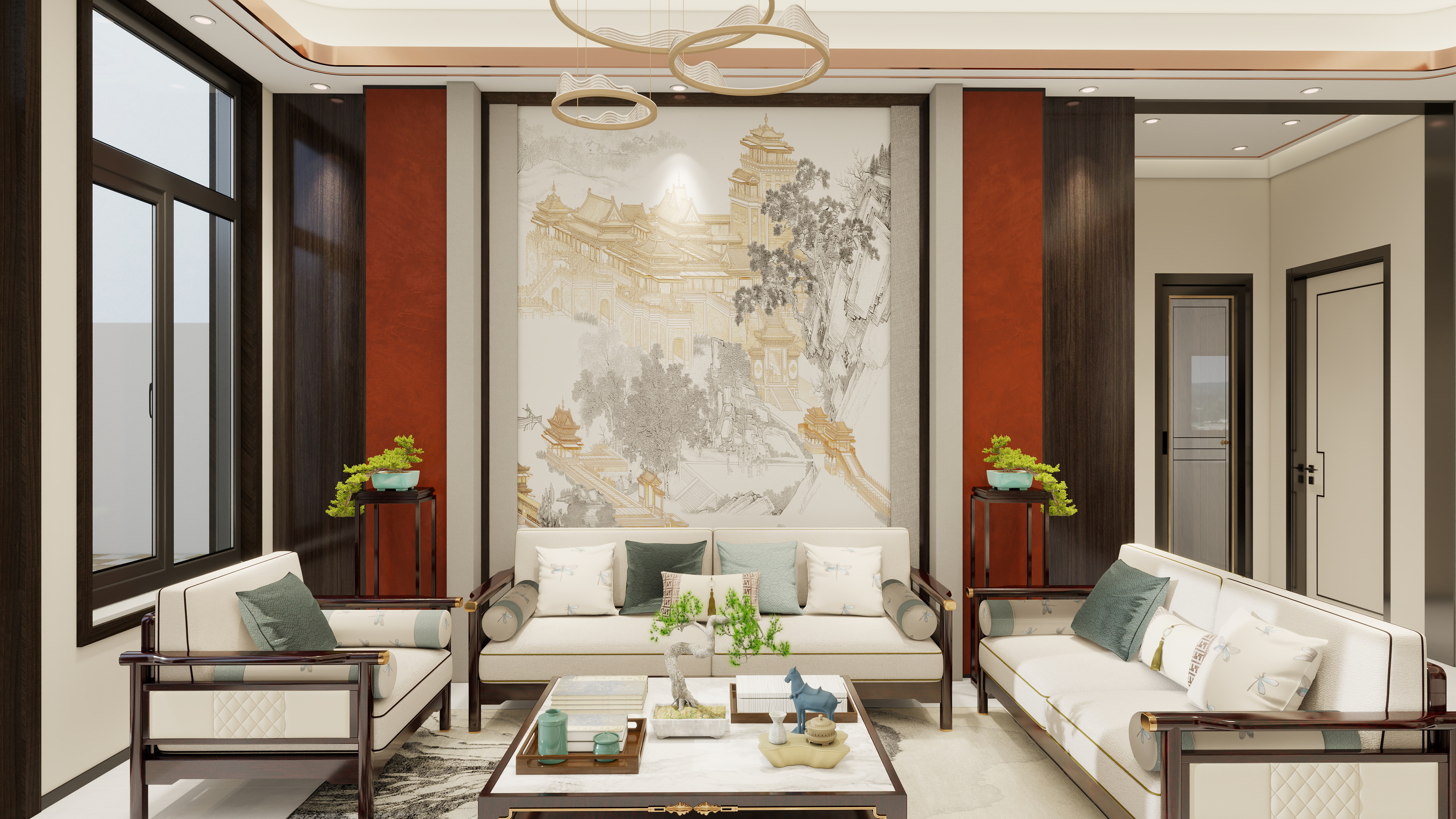 董绪潮-新中式别墅装修效果图