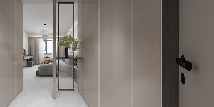 安风小姐姐-公园首府5#804全景效果图-装修设计方案