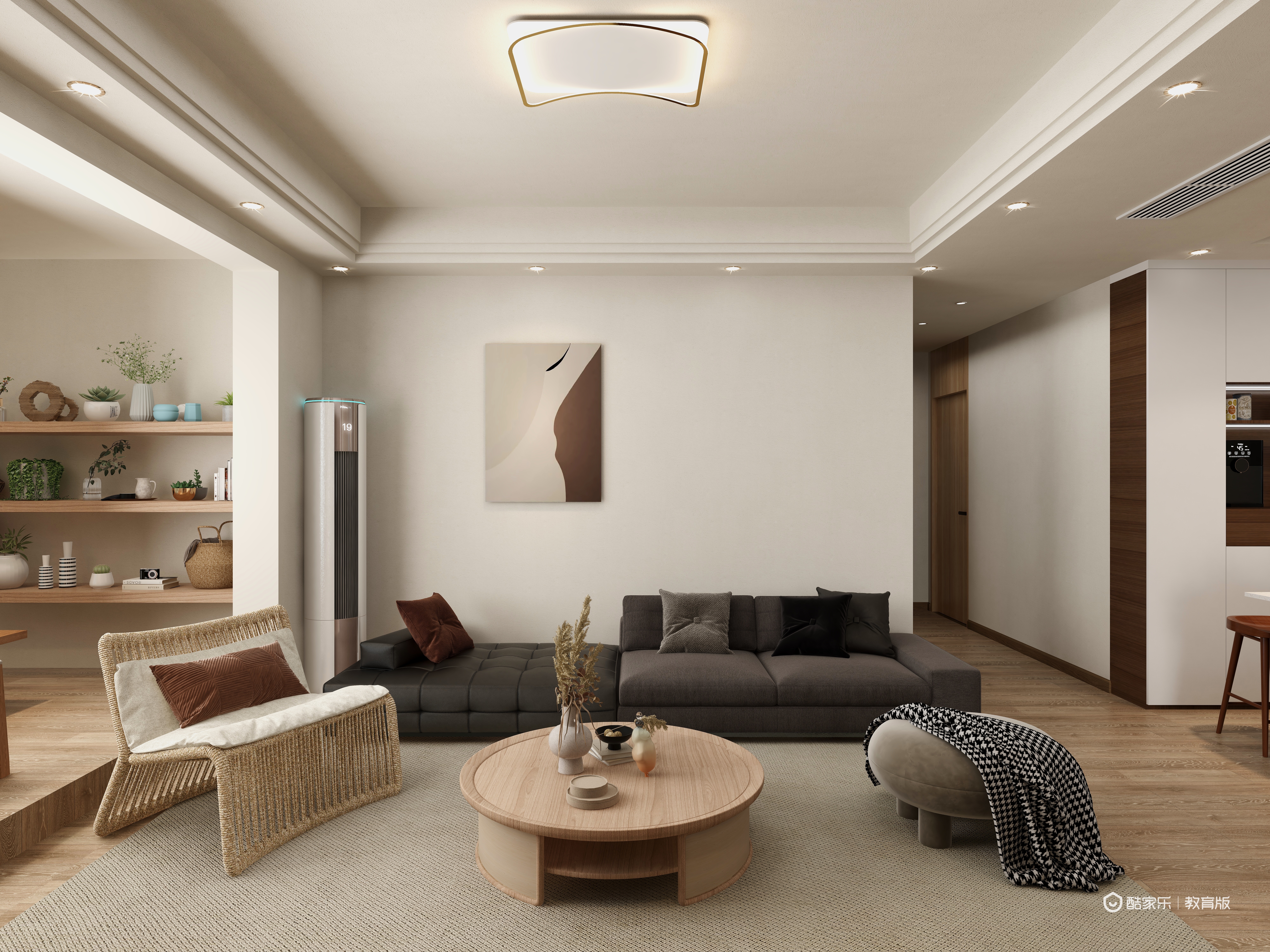 萌哩看海-凯旋一号上水湾原木133㎡4室-装修设计方案