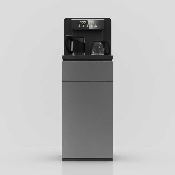 Gray Standing Water Cooler 3D Model