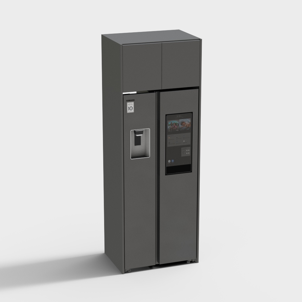 现代客餐厅冰箱柜3D模型