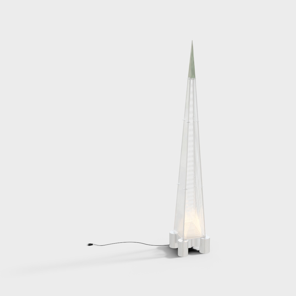 现代极简别墅客厅装饰灯3D模型